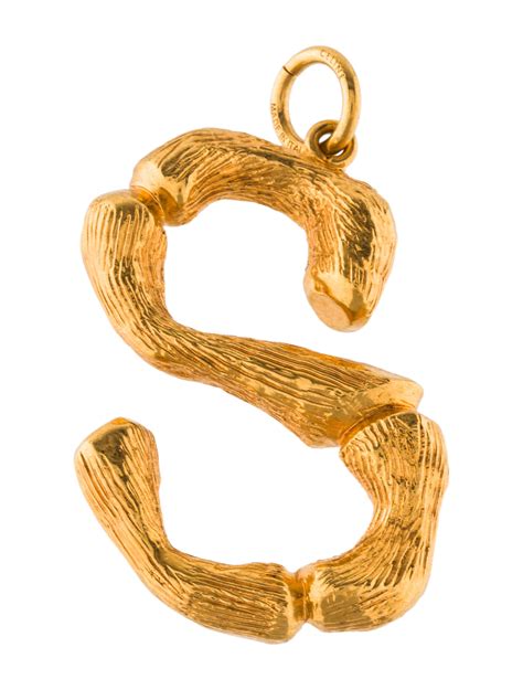 celine necklace alphabet s|Celine initial necklace.